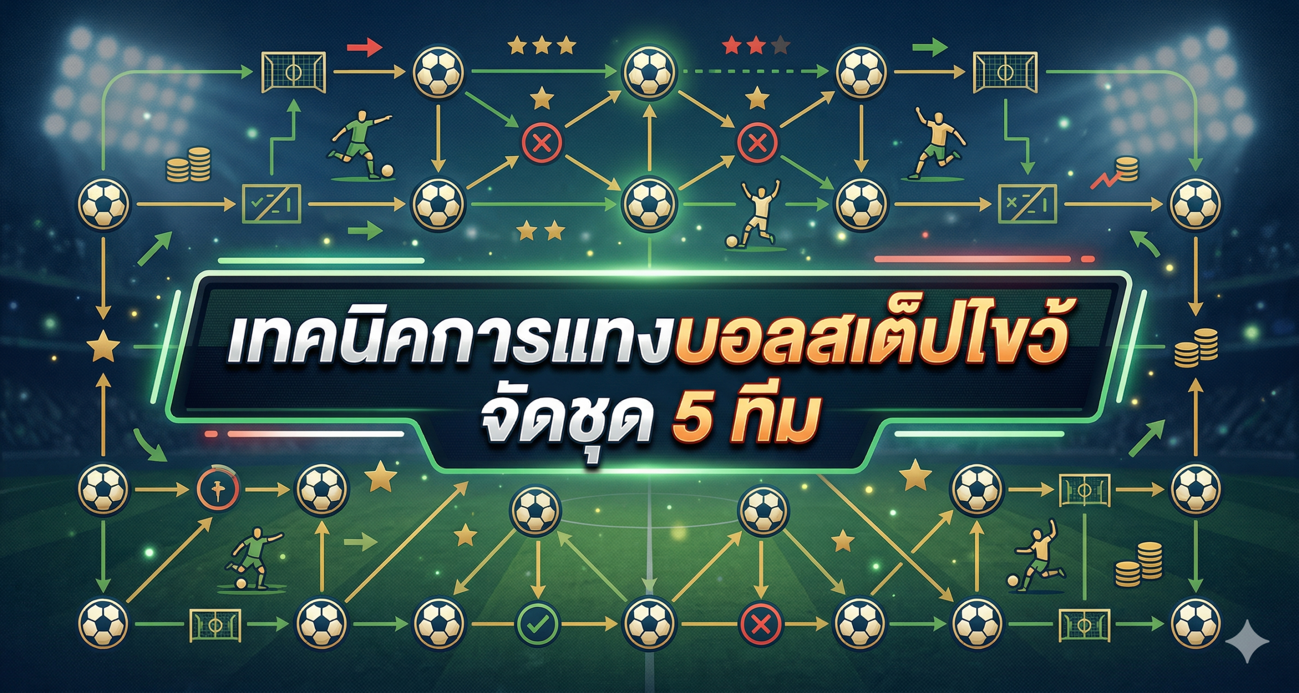 เทคนิคการแทงบอลสเต็ปไขว้ จัดชุด 5 ทีม