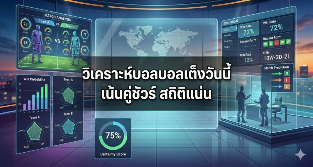 วิเคราะห์ ทีเด็ดบอลเต็ง วันนี้